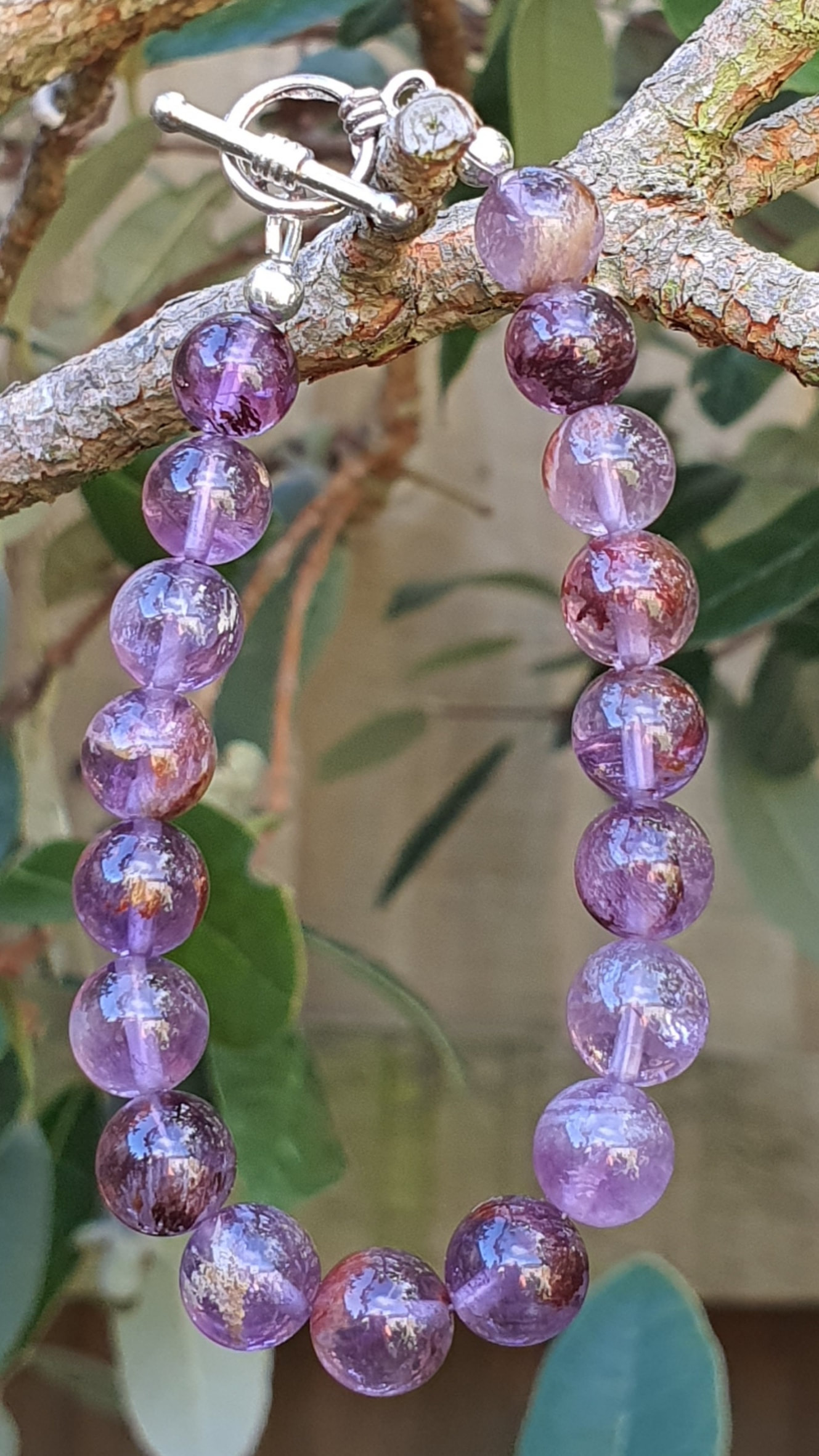 Purple Amethyst Crystal Chip Bracelet, The Holistic Hamper, online crystal  shop UK